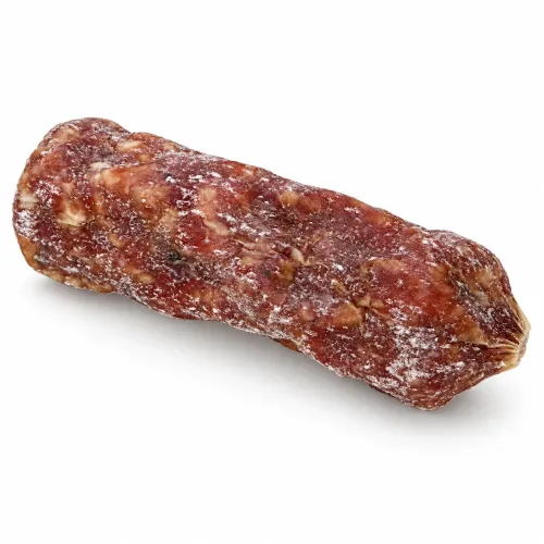 Salame al Tartufo von Gianni Negrini als ganze Salami vor weißem Hintergrund